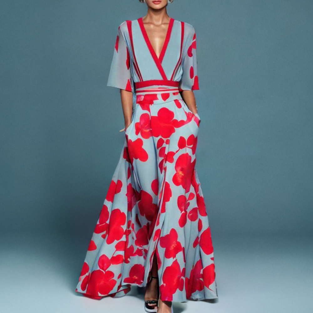 Andrina - Sukienka z eleganckimi rękawami